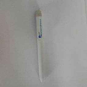 Stylo blanc personnalisé